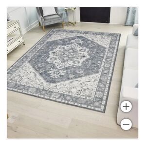 5'3" x 7'5"/ Wyatt & Ash Washable Indoor Area Rug, Darya
